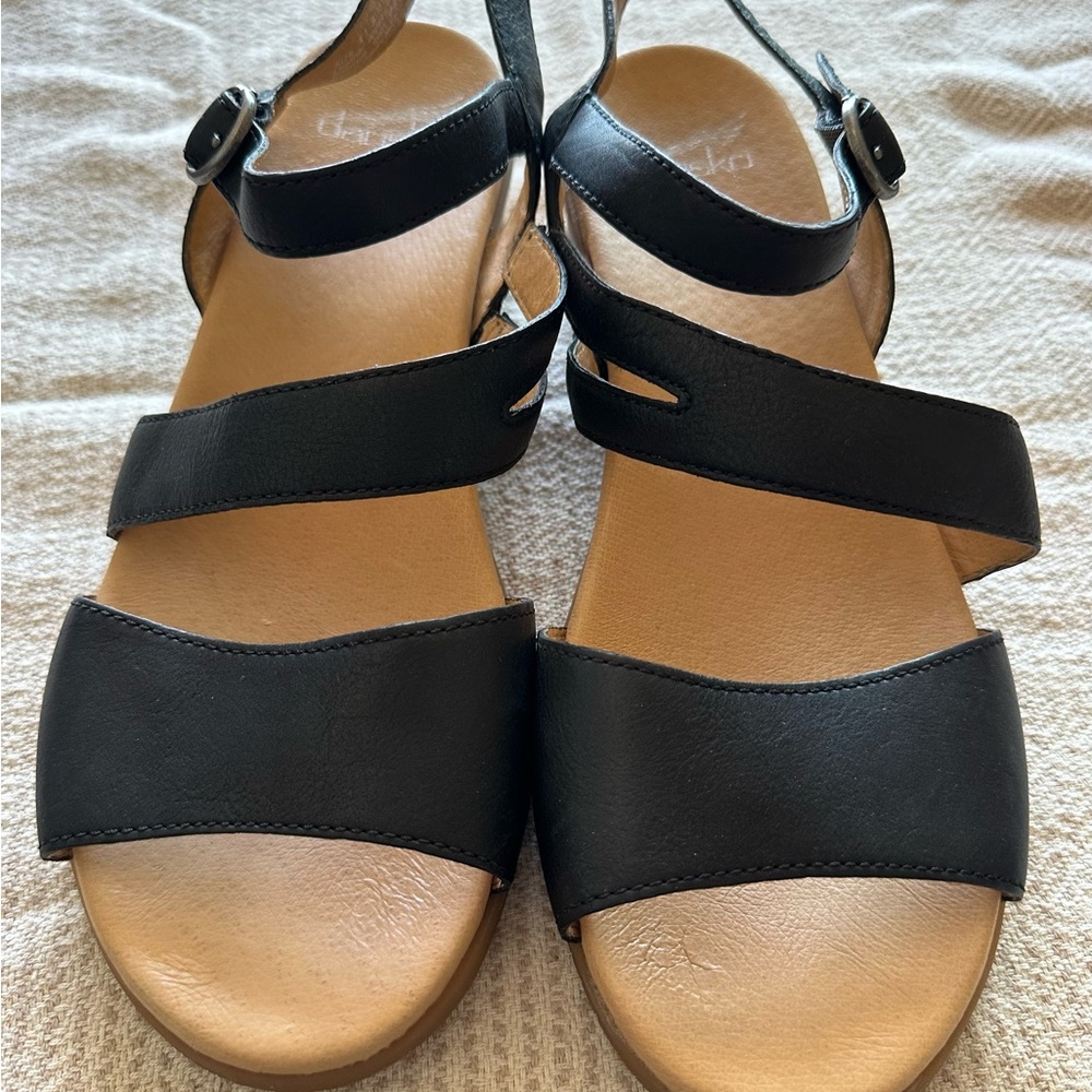 Dansko Black Strappy Sandals